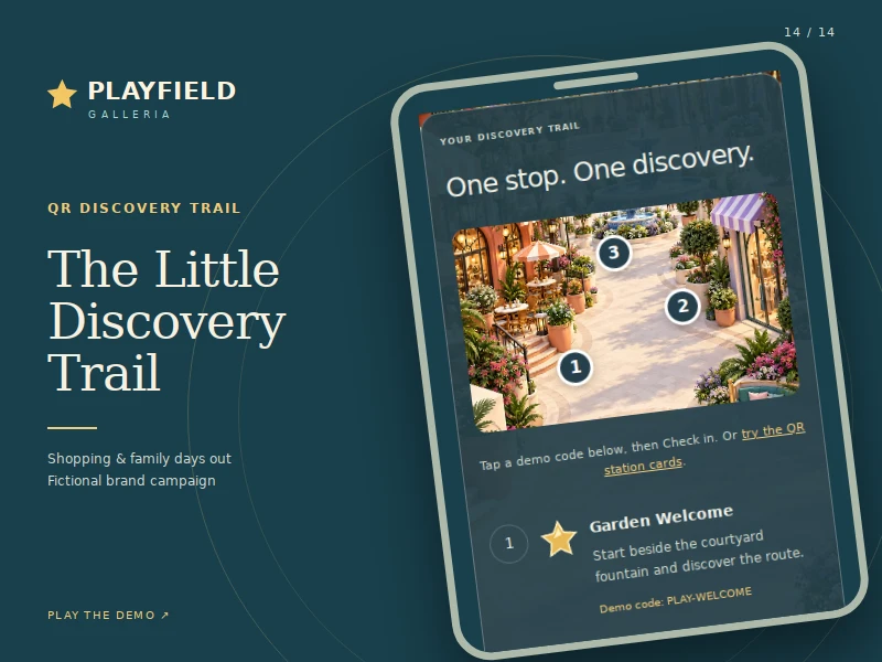 QR Discovery Trail playable demonstration